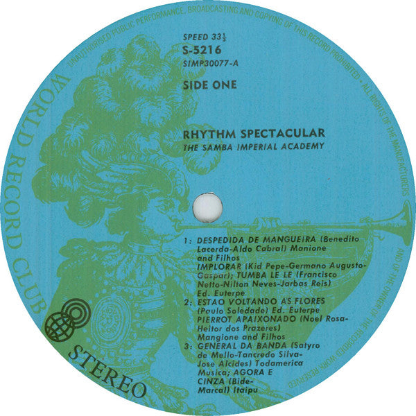 Academia de Samba Imperial : Rhythm Spectacular (LP, Album, Club)