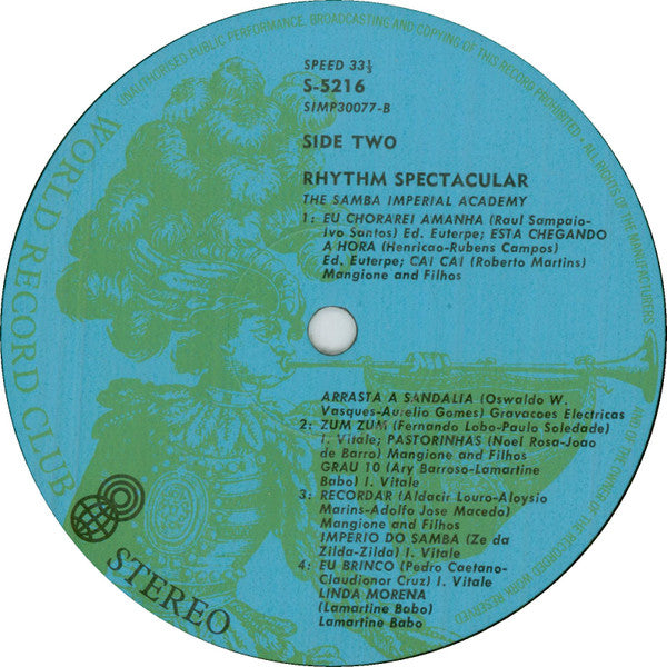 Academia de Samba Imperial : Rhythm Spectacular (LP, Album, Club)