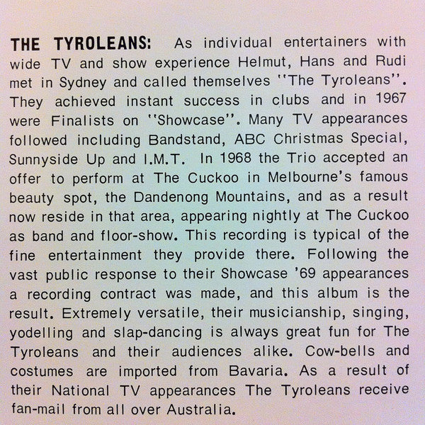 The Tyroleans : The Tyroleans (LP, Album)