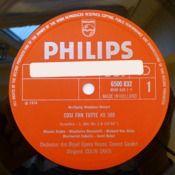 Mozart* - Colin Davis* : Così Fan Tutte (4xLP + Box)