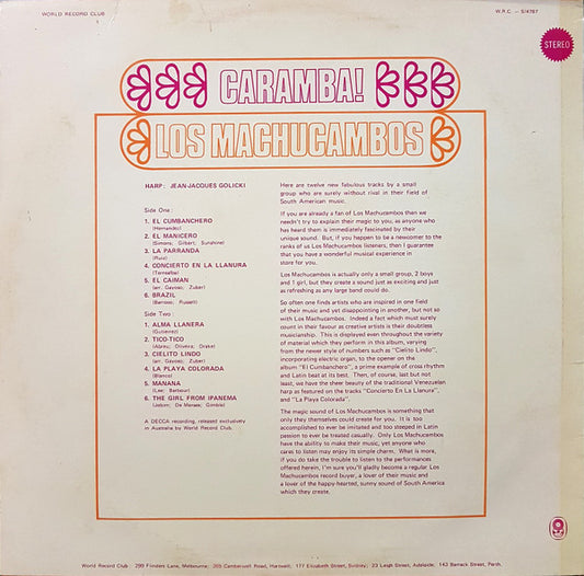 Los Machucambos : Caramba! (LP, Album, Club)