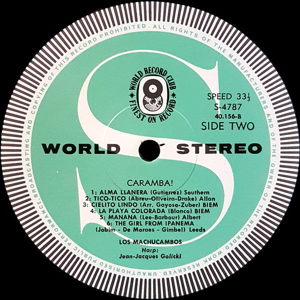 Los Machucambos : Caramba! (LP, Album, Club)