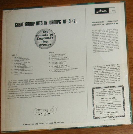 The Sounds Of England's Top Groups : Great Group Hits In Groups Of 3+2 (LP, Album)
