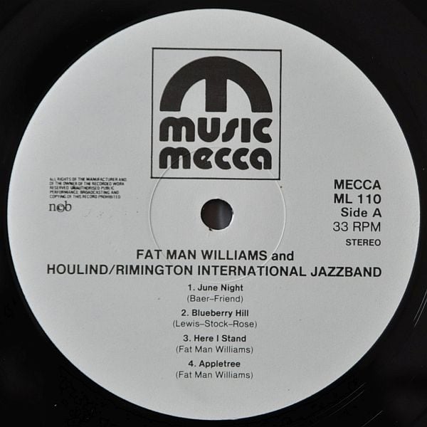 Dave "Fat man" Williams & Houlin-Rimington International Jazzband : Live At Femø (LP, Album)