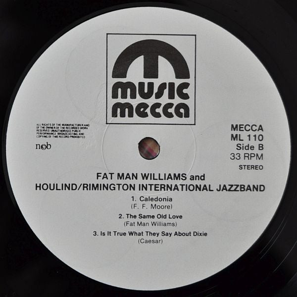 Dave "Fat man" Williams & Houlin-Rimington International Jazzband : Live At Femø (LP, Album)