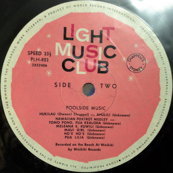 Pua Almeida : Poolside Music (LP, Album, Mono, Club)
