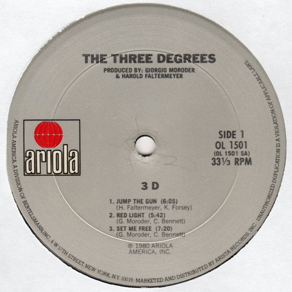 The Three Degrees : Three D (LP, Album, Pit)