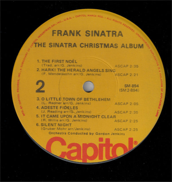Frank Sinatra : The Sinatra Christmas Album (LP, Album, RE, Yel)