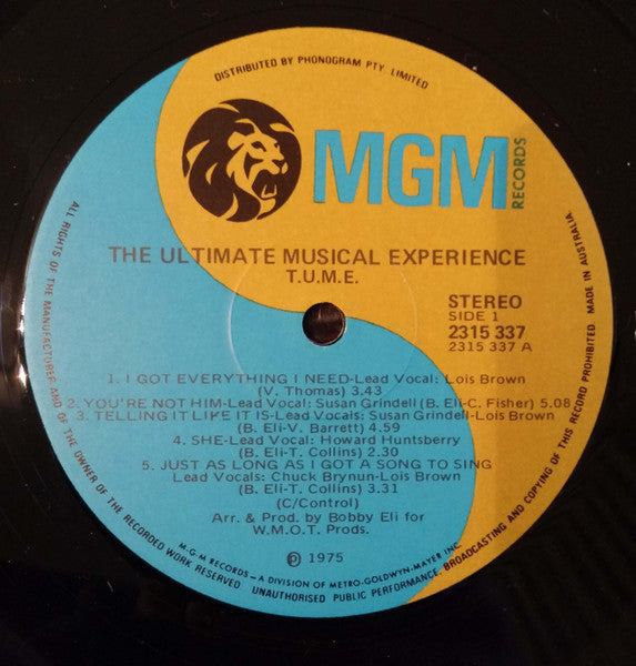 T.U.M.E. : The Ultimate Musical Experience (LP, Album)