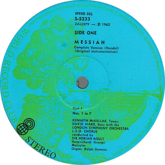 Georg Friedrich Händel : Messiah (3xLP, Album, Club + Box)
