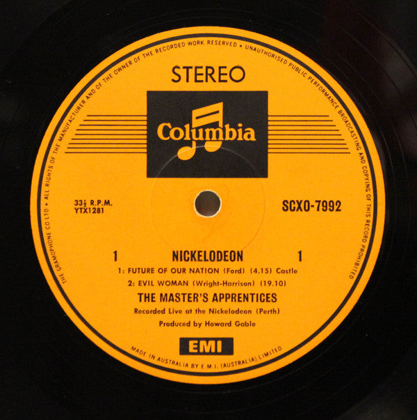 The Master's Apprentices : Nickelodeon (LP, Album)