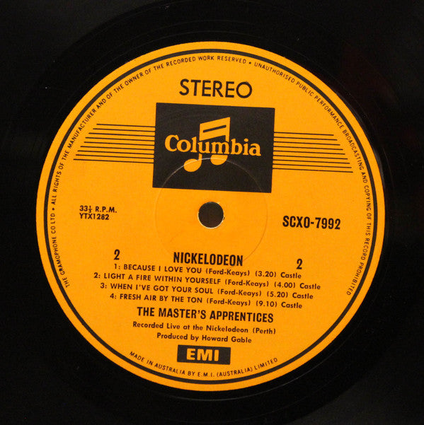 The Master's Apprentices : Nickelodeon (LP, Album)