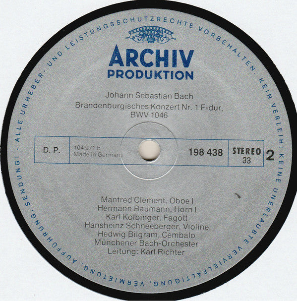 Johann Sebastian Bach, Münchener Bach-Orchester, Karl Richter : 6 Brandenburgische Konzerte (2xLP + Box)