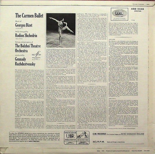 Bizet* - Shchedrin*, Gennady Rozhdestvensky*, Strings* & Percussion Of The Bolshoi Theatre Orchestra : The Carmen Ballet (LP, Album)