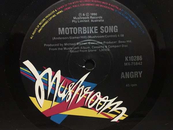 Angry Anderson : Heaven / Motorbike Song (7", Single)