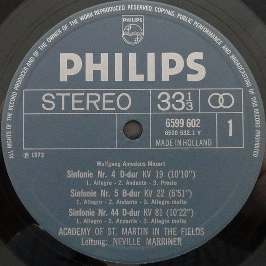 Wolfgang Amadeus Mozart - The Academy Of St. Martin-in-the-Fields, Sir Neville Marriner : The Early Symphonies (8xLP, Album + Box, Comp)