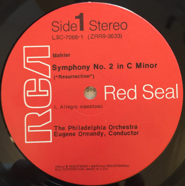 Gustav Mahler, The Philadelphia Orchestra, Eugene Ormandy : Symphony No. 2 ("Resurrection") (2xLP, Album)