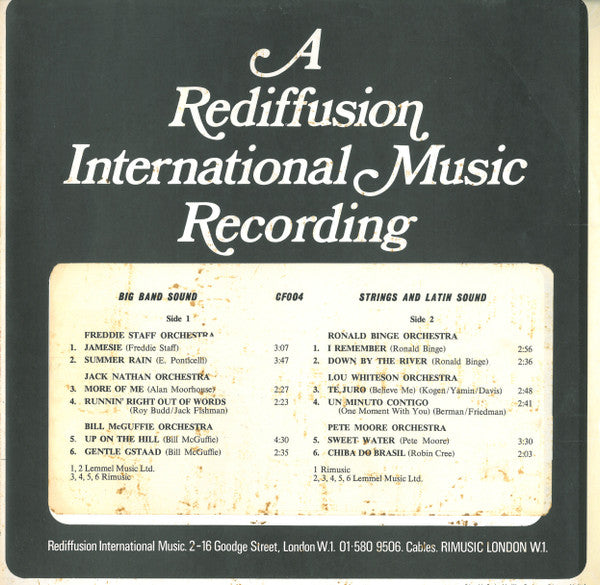 Various : Big Band Sound/Strings And Latin Sound (LP)