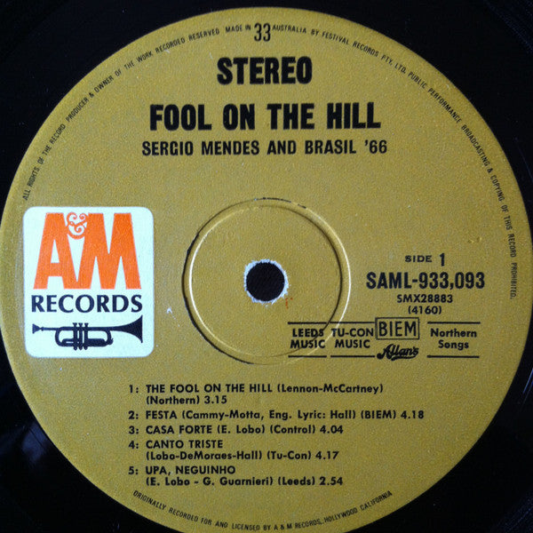 Sérgio Mendes & Brasil '66 : Fool On The Hill (LP, Album)