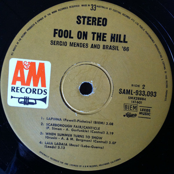 Sérgio Mendes & Brasil '66 : Fool On The Hill (LP, Album)
