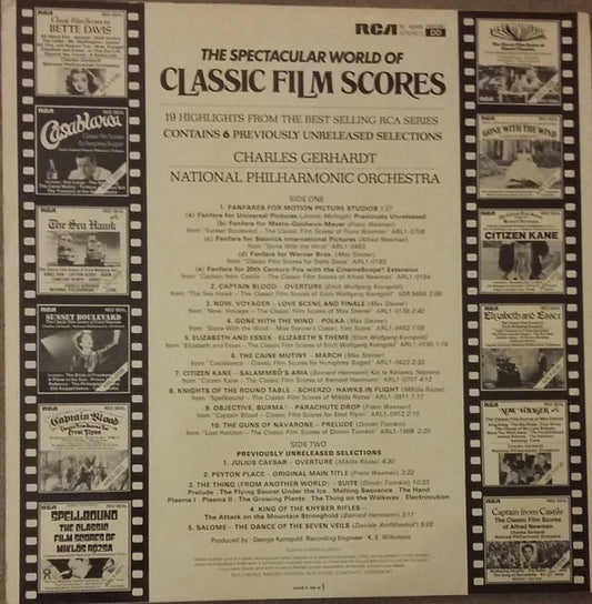 Charles Gerhardt, National Philharmonic Orchestra : The Spectacular World Of Classic Film Scores (LP, Comp)