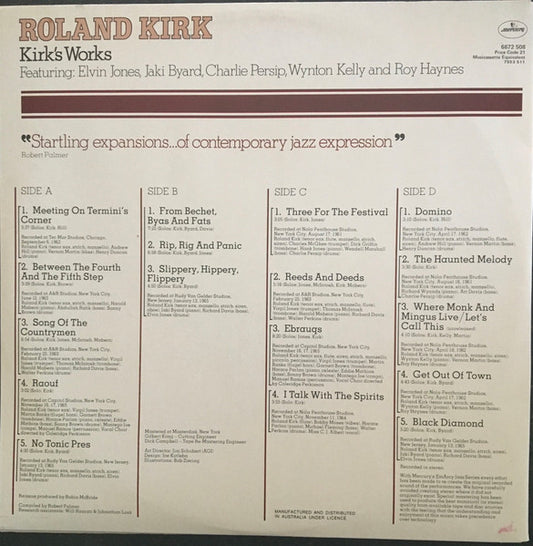 Roland Kirk : Kirk's Works (2xLP, Comp)