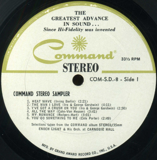 Various : Command Stereo Sampler, Volume 8 (LP, Album, Smplr)