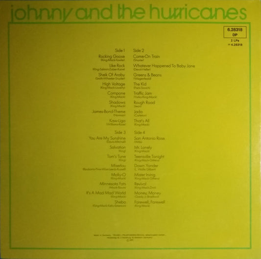 Johnny And The Hurricanes : The Legends Of Rock, Vol. 2 (2xLP, Comp)