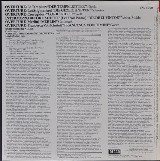 Kurt Herbert Adler, National Philharmonic Orchestra : Overture (LP)