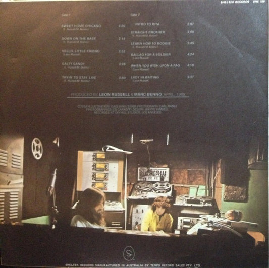 Leon Russell & Marc Benno : Asylum Choir II (LP, Album)