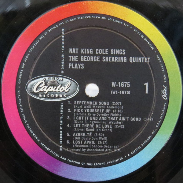 Nat King Cole / George Shearing : Nat King Cole Sings / George Shearing Plays (LP, Album, Mono, RE)