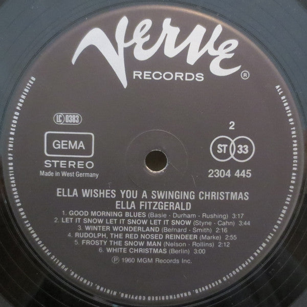 Ella Fitzgerald : Ella Wishes You A Swinging Christmas (LP, Album, RE)