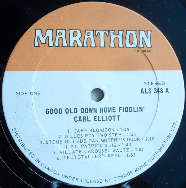 Carl Elliott : Good Old Down Home Fiddlin' (LP, Album)