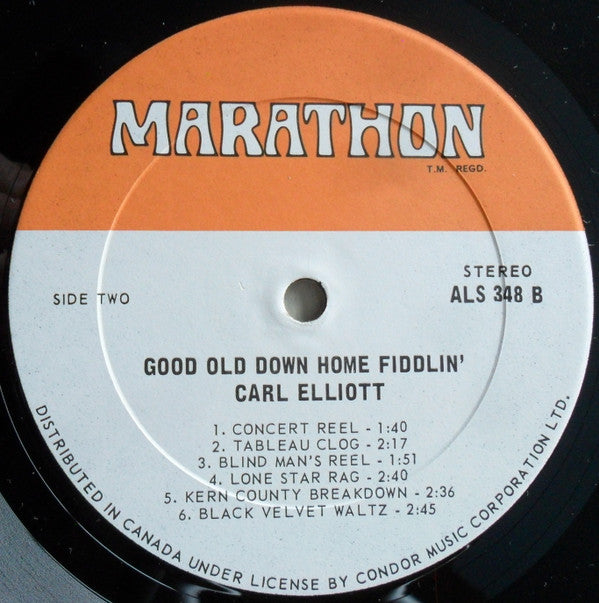 Carl Elliott : Good Old Down Home Fiddlin' (LP, Album)
