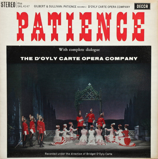 Gilbert & Sullivan, The D'Oyly Carte Opera Company Orchestra, Isidore Godfrey : Patience (With Complete Dialogue) (2xLP, Album)