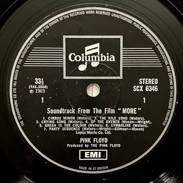 Pink Floyd : Soundtrack From The Film "More" (LP, Album, RE)