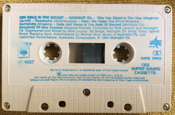 Midnight Oil : Red Sails In The Sunset (Cass)