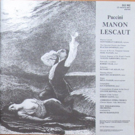 Giacomo Puccini / Montserrat Caballé / Placido Domingo : Manon Lescaut (2xLP, Album + Box)