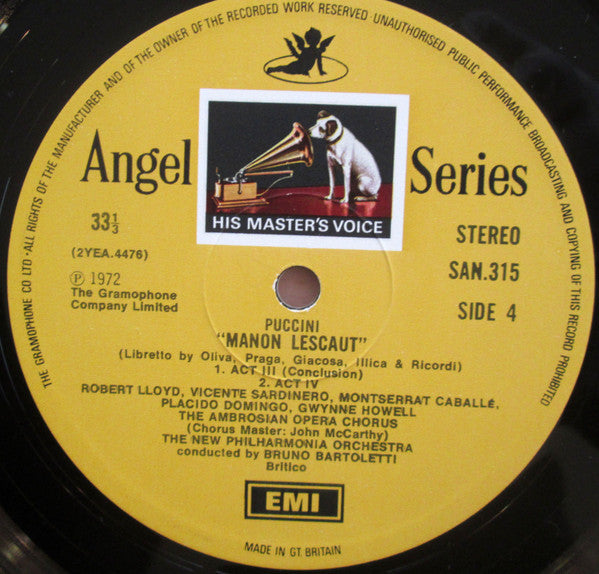 Giacomo Puccini / Montserrat Caballé / Placido Domingo : Manon Lescaut (2xLP, Album + Box)