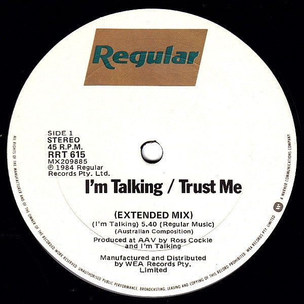 I'm Talking : Trust Me (12", Single)