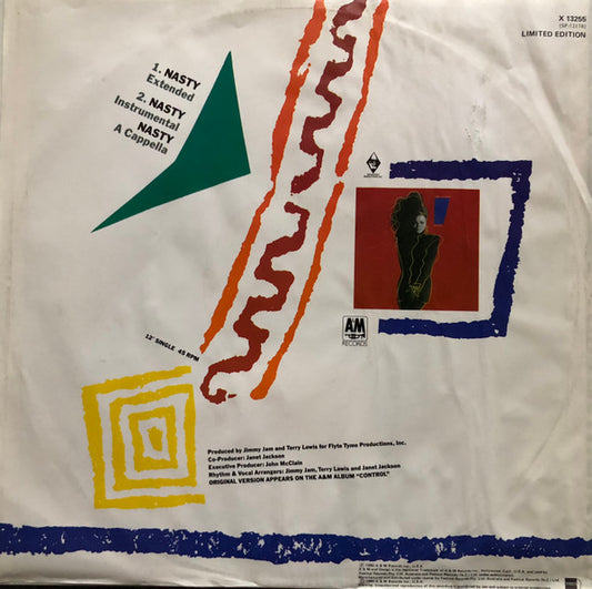 Janet Jackson : Nasty (12", Single, Ltd)