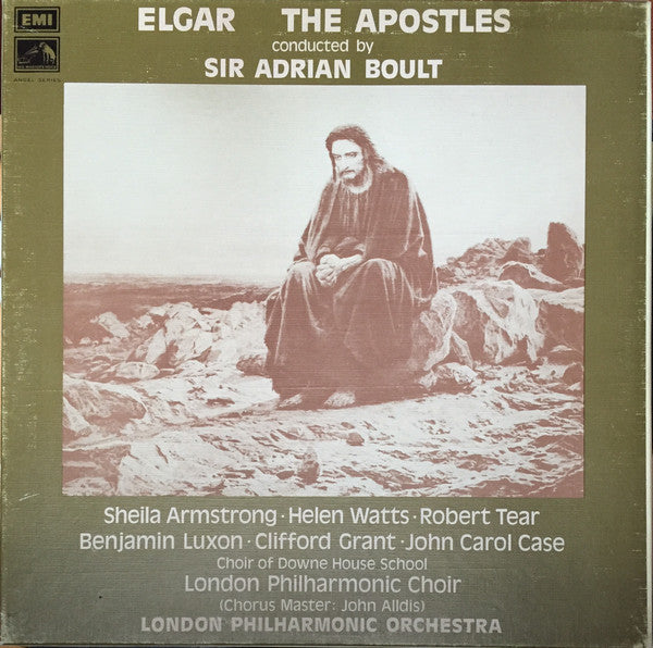 Sir Edward Elgar, Sir Adrian Boult, Sheila Armstrong, Helen Watts, Robert Tear, Benjamin Luxon, Clifford Grant, John Carol Case, Choir Of Downe House School, London Philharmonic Choir, London Philharmonic Orchestra : The Apostles (Box + 3xLP, Album)