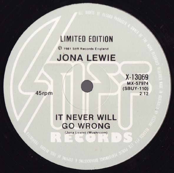 Jona Lewie : Louise (We Get It Right) (10", Ltd)
