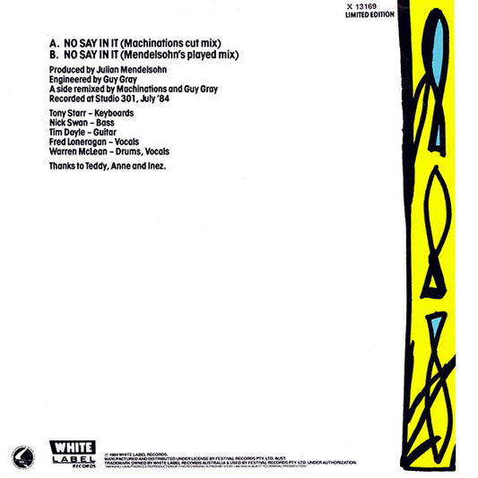 Machinations : No Say In It (12", Ltd)
