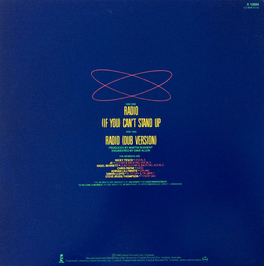 The Members : Radio (12", Ltd)