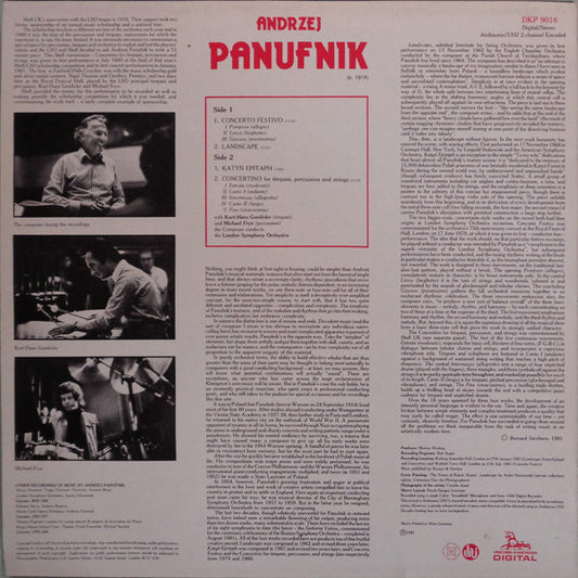 Andrzej Panufnik, London Symphony Orchestra : Concerto Festivo / Landscape / Katyń Epitaph / Concertino (LP, Amb)