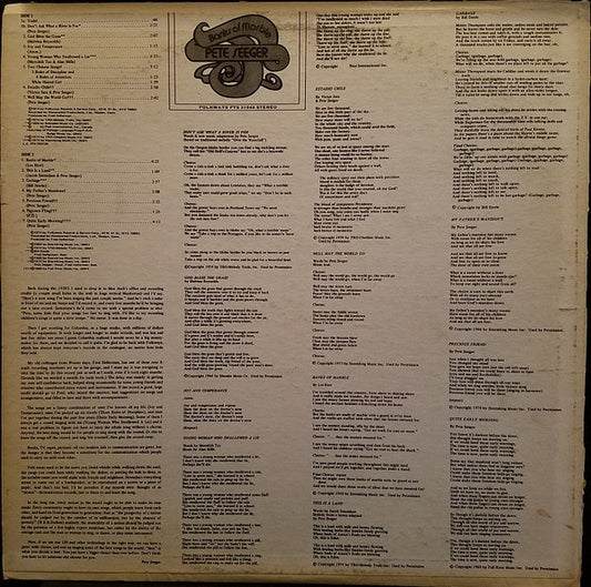 Pete Seeger : Banks Of Marble (LP, Album)