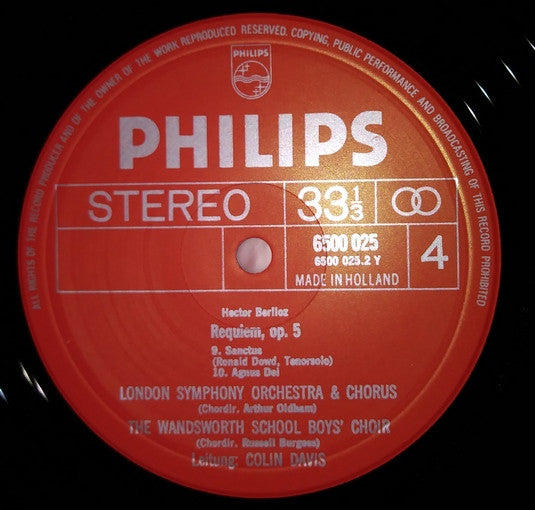 Hector Berlioz - London Symphony Orchestra & London Symphony Chorus, Sir Colin Davis : Requiem (2xLP + Box)