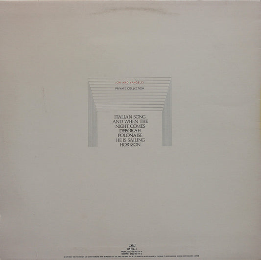Jon And Vangelis* : Private Collection (LP, Album)