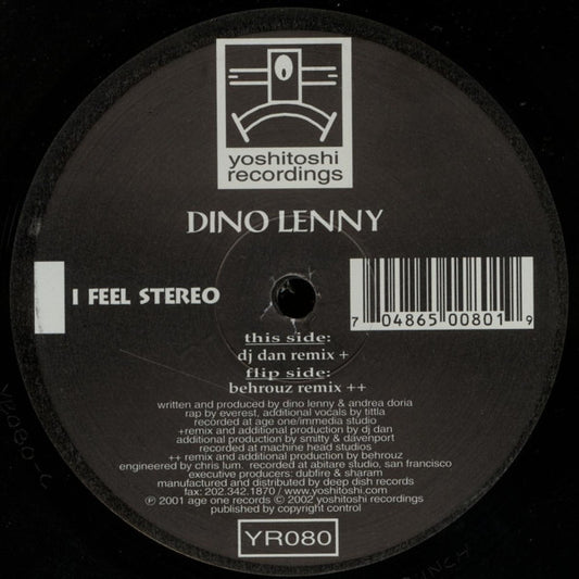 Dino Lenny : I Feel Stereo (2x12", Ora)
